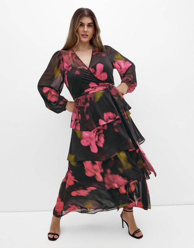 City Chic - Selene Wrap Maxi Dress