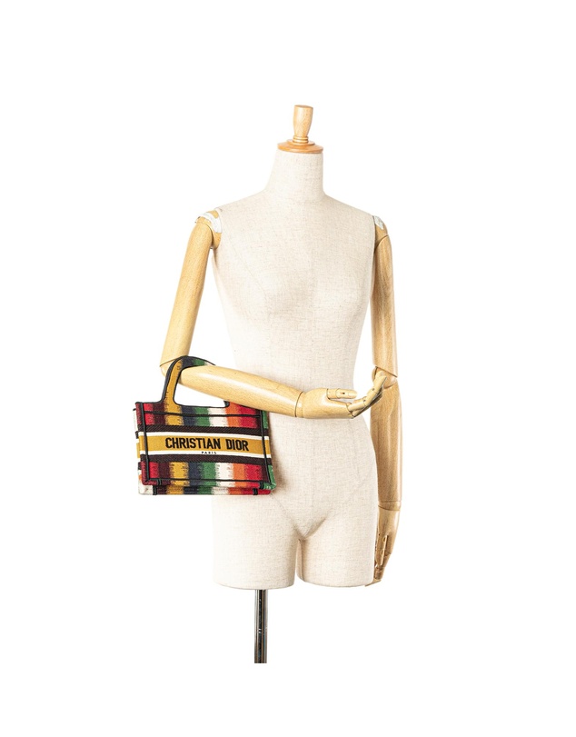 Pre-Loved by Azura Reborn - Pre-Loved dior Dior Book Tote Multicolor Striped