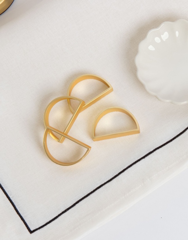 Tablescaped - French Brasserie - Set of 4 Napkin Rings