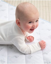 Living Textiles - Reversible Quilted Cot Comforter - Elephant Playtime