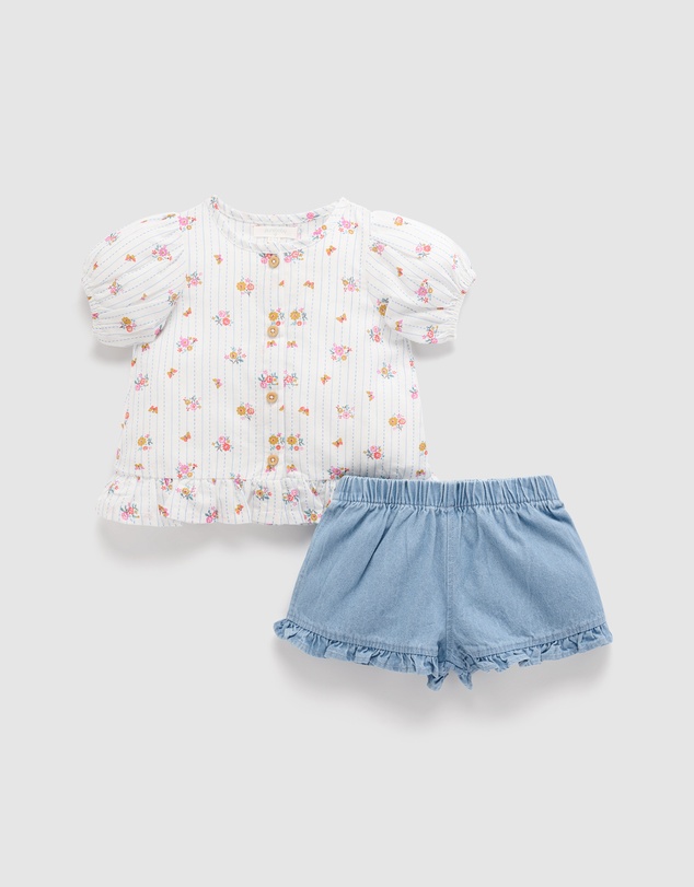 Purebaby - Butterfly Stripe Set-Kids-Babies