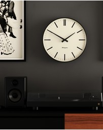 Newgate - Newgate Radio City Wall Clock Bold Black Marker Dial - Matte Black