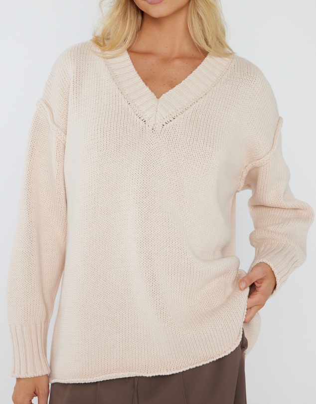 ALEXANDRA - Solace Knit Jumper Beige