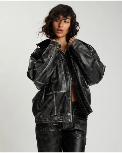 ONE TEASPOON - Atlas Leather Utility Jacket