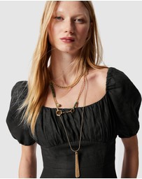 & Other Stories - Puff Sleeve Linen Midi Dress