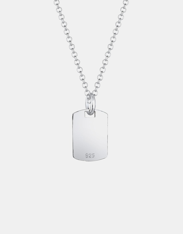 Kuzzoi - ICONIC EXCLUSIVE - Tag Pendant Necklace in 925 Sterling Silver