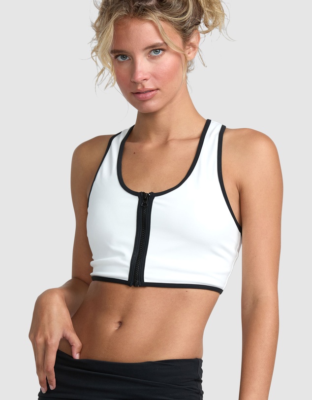 RVCA - Womens Aren Zip Up Sports Bra