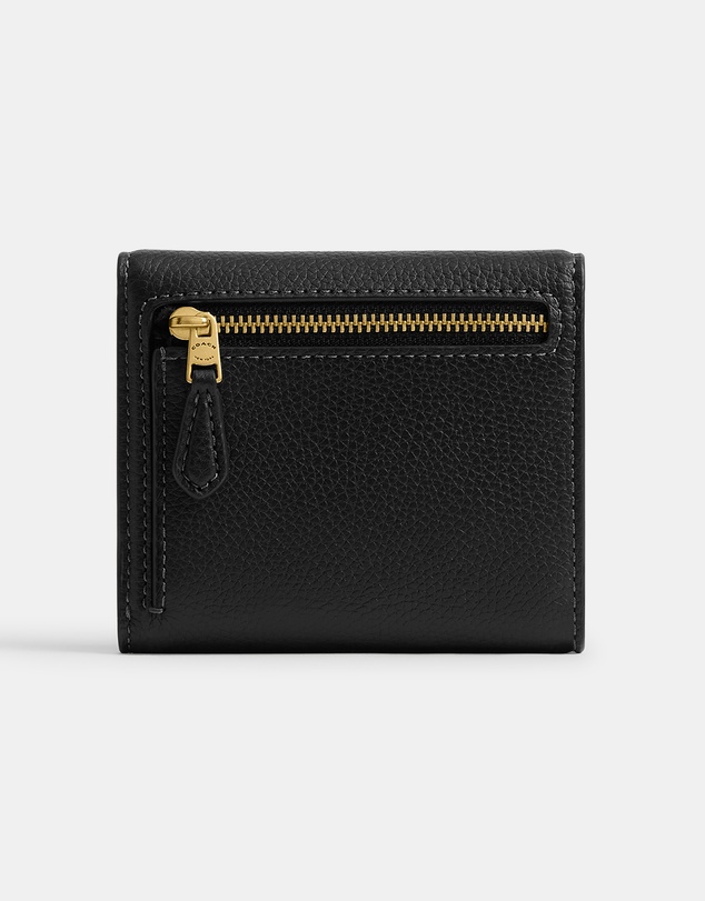Coach - Polished Pebble Leather Mila Small Flap Wallet