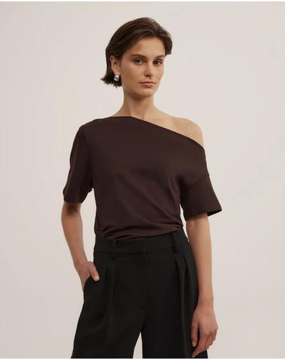 Witchery - Ruched Asymmetric T-shirt