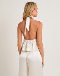 Alice In The Eve - Avery Halter Satin Top
