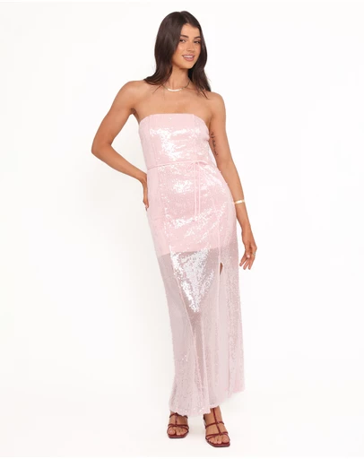Petal & Pup - Liliane Maxi Dress - Pink Sequin