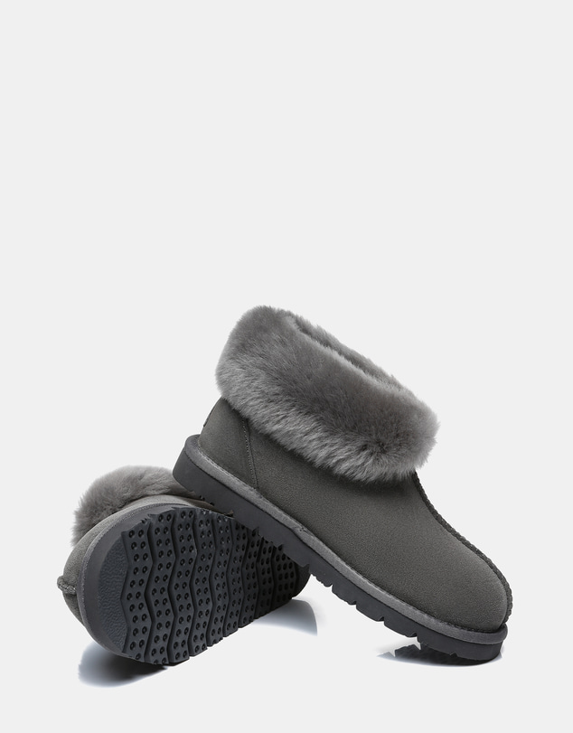 EVERAU - EverAU Ugg Mallow Slipper Sheepskin Upper House Shoes