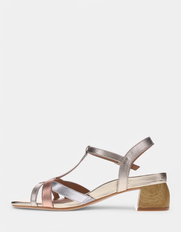 Mia Vita - Yass Heeled Sandal - Champagne Multi