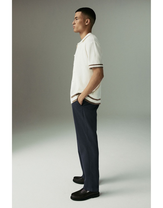 NEXT - Belted Soft Touch Chino Trousers Straight Fit