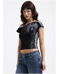 Neon Hart - Zine Off Shoulder Top