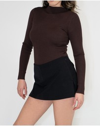 Lydan The Label - Mock Neck Long Sleeve Knit