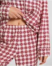 Hunkemoller - Long Sleeve Twill Print PJ Set