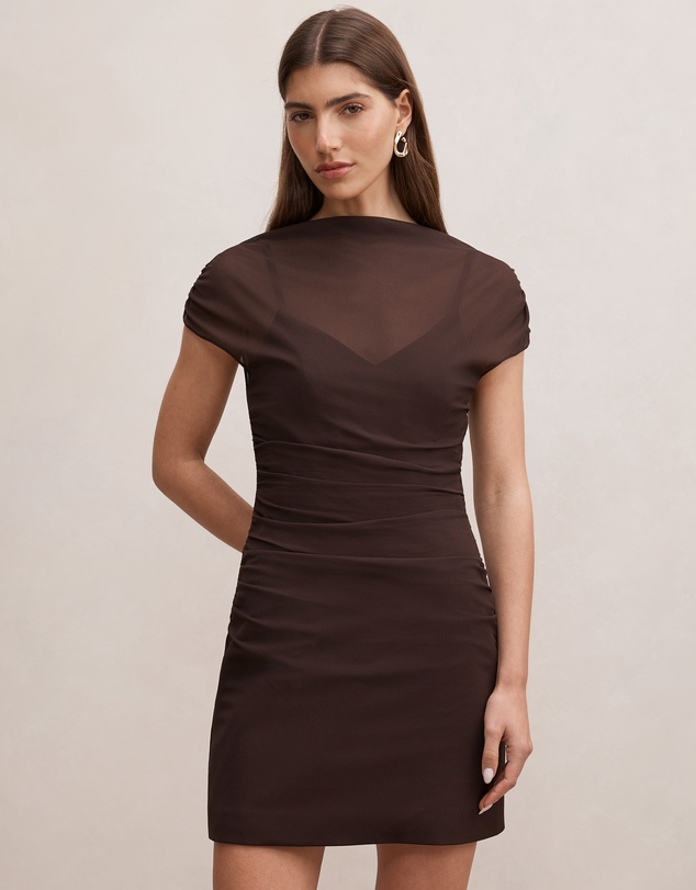 Forever New - Vivianna Mesh Overlay Mini Dress