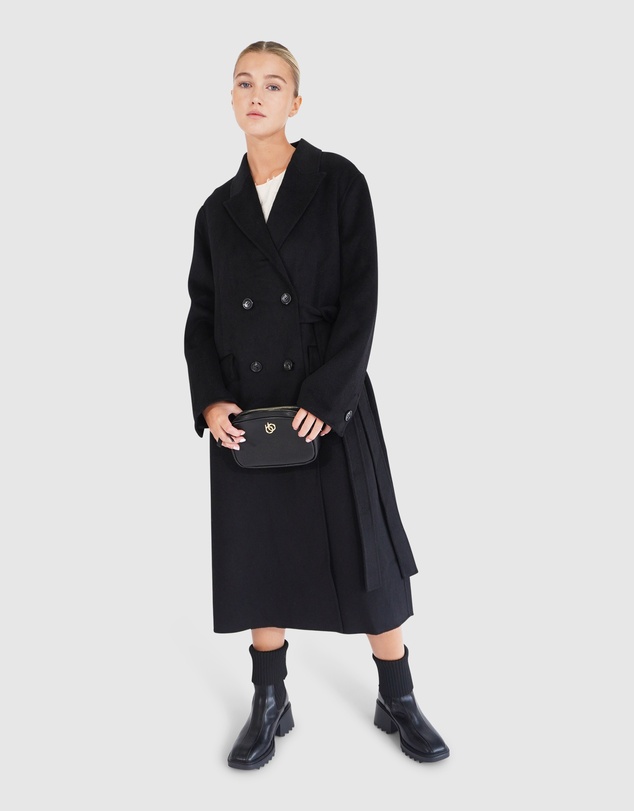 Belle & Bloom - Right There Side Tie Coat