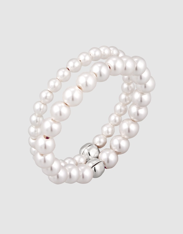 Elli Jewelry - Ring Set Pearl Jewelry Set 925 Sterling Silver