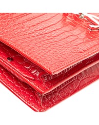 Pre-Loved by Azura Reborn - Pre-Loved Croc Embossed Leather Monogram Cassandra Clasp Bag