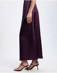 Mossée - Maya Silk Stretch Long Straight Skirt