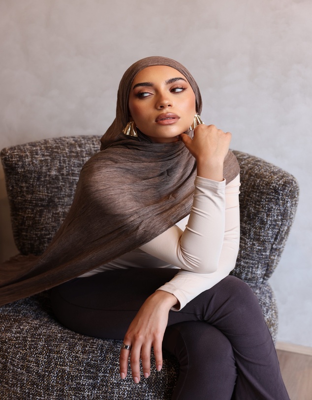 Mod Squad - Textured Hijab- Coffee Bean