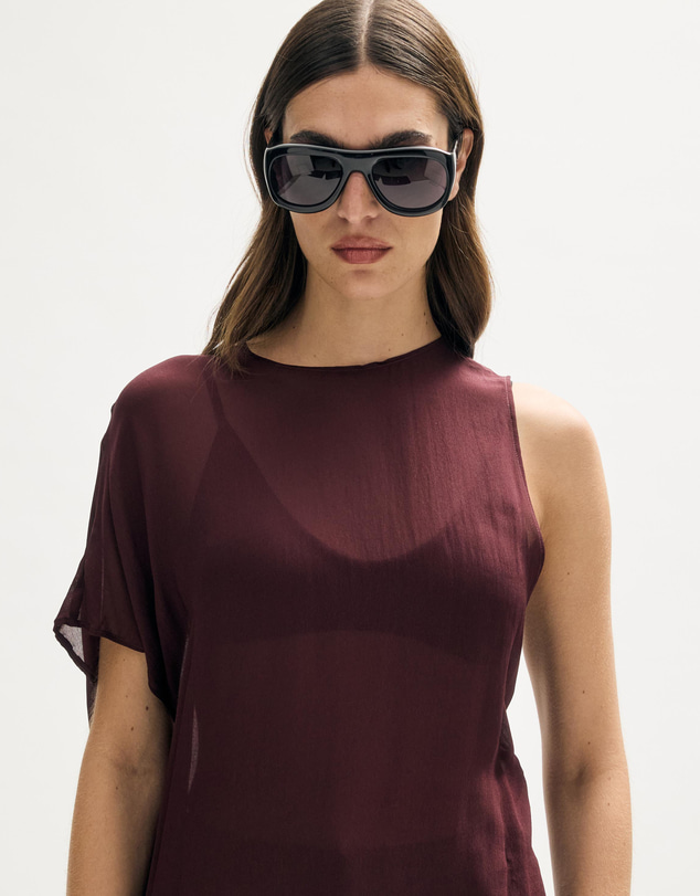 Minima Esenciales - Nila Draped Asymmetrical Top