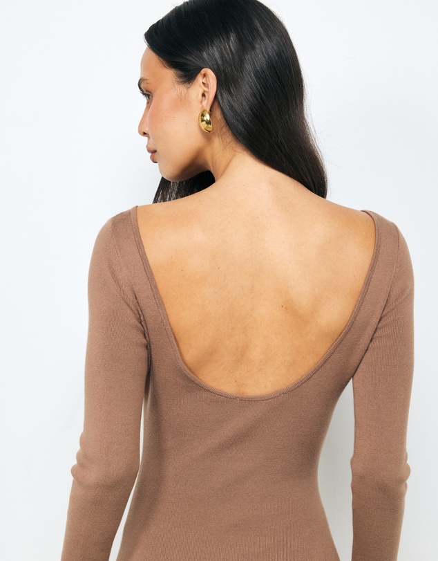 AERE - Nori Panelled Knit Midi Dress