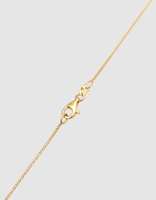 Elli Jewelry - Cloverleaf Zirconia Necklace in Gold-Plated 925 Silver