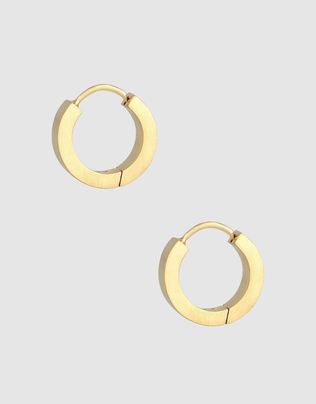 Kuzzoi - ICONIC EXCLUSIVE - Classic Hoop Earrings in Gold-Plated 925 Sterling Silver