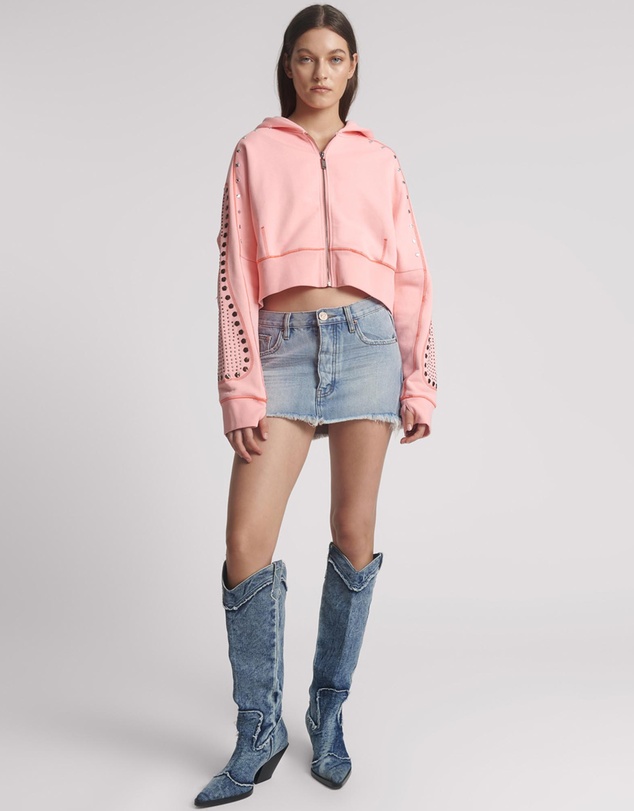 ONE TEASPOON - Blue Tobacco Junkyard Relaxed Denim Mini Skirt