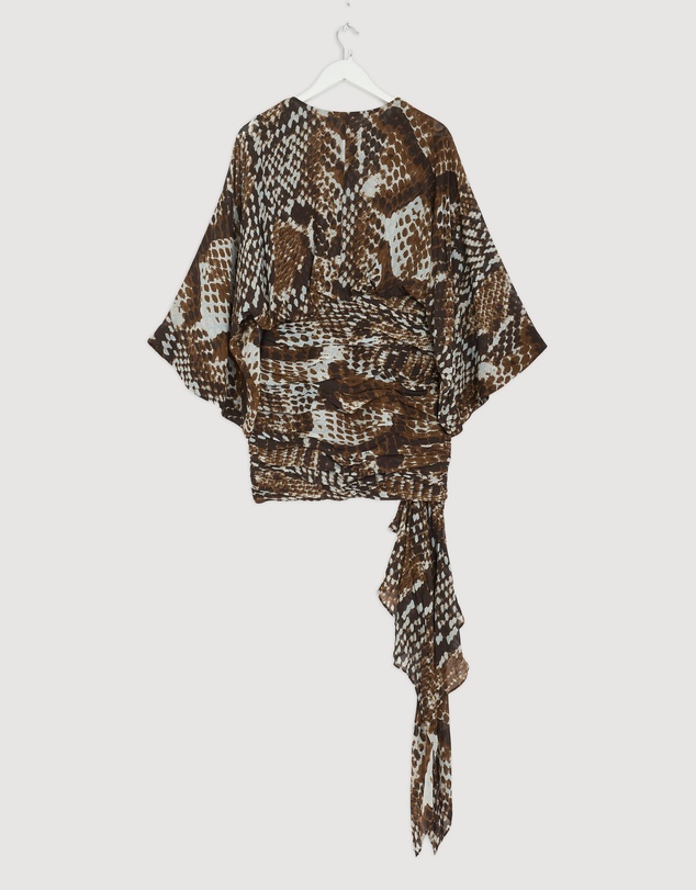 Revibe - Repaired Shona Joy Maia LS Plunged Mini Dress - AU 10