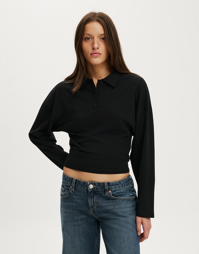Cotton On - Everyday Smooth Polo Long Sleeve