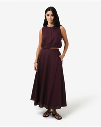 Forcast - Kenya 2 Ruched Linen Top