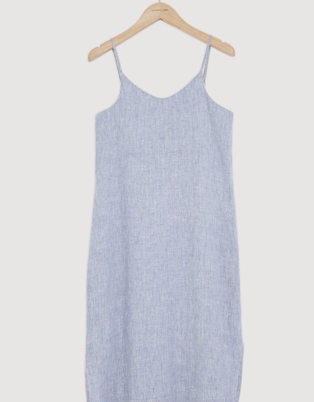 Revibe - Repaired Assembly Label Linen Slip Dress