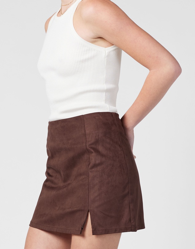 MVN - Faux Suede Mini Skirt