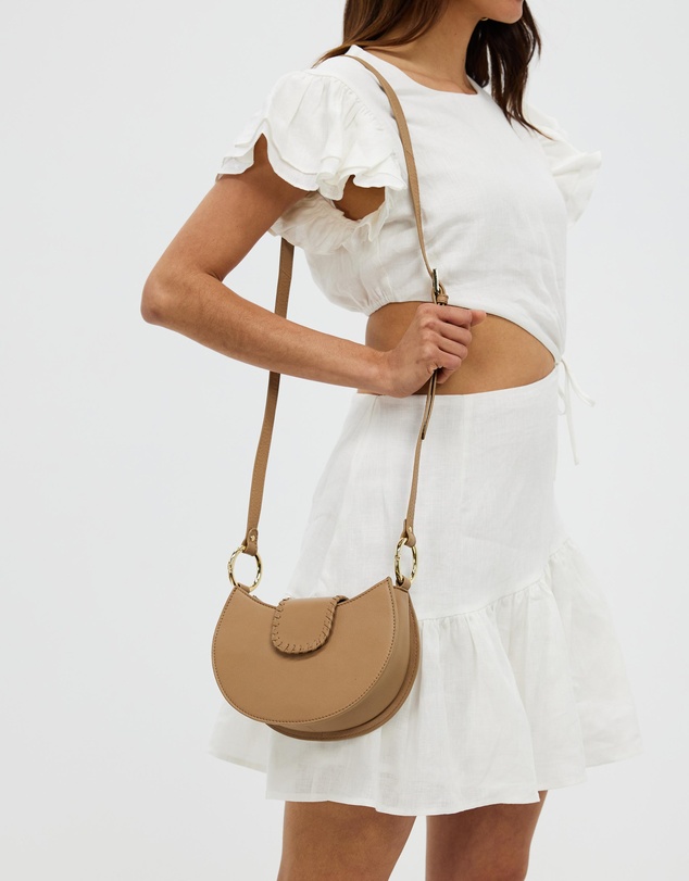 AERE - Round Leather Cross Body Bag