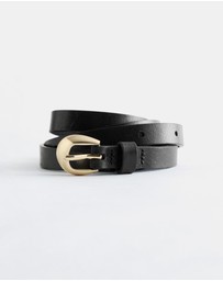 & Other Stories - Crescent-Buckle Slim Leather Belt