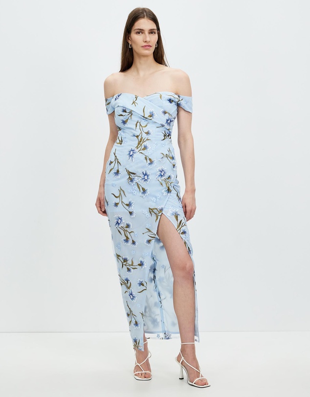 Romance by Honey and Beau - Gianna Off Shoulder Maxi Dress