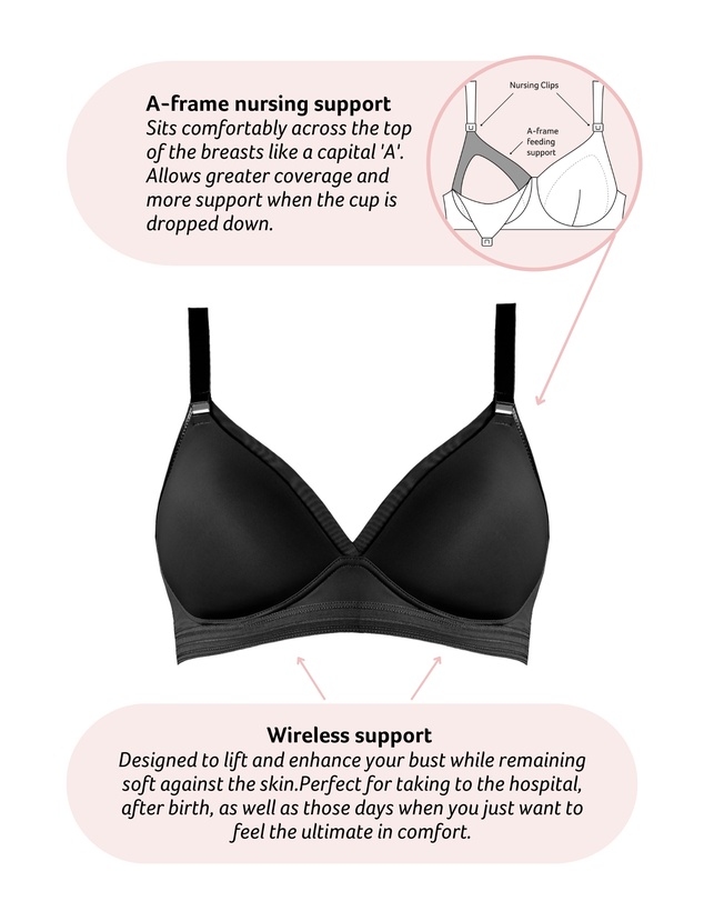 Hotmilk Maternity Lingerie - Ambition T-Shirt Nursing Bra - Wirefree