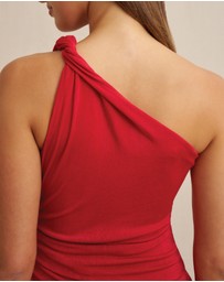 BY JOHNNY. - Carmine One Shoulder Dress
