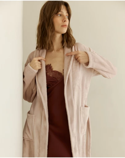 Gingerlilly - Imogin Pink Plush Robe