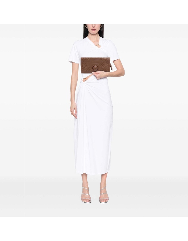 Pre-Loved by Azura Reborn - Pre-Loved Nappa Embossed Intrecciato Turnlock Clutch
