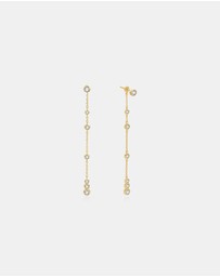 Ania Haie - Gold Cascade Station Drop Stud Earrings