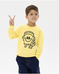 Rock Your Kid - Chill Out David Long Sleeve T-Shirt in Yellow