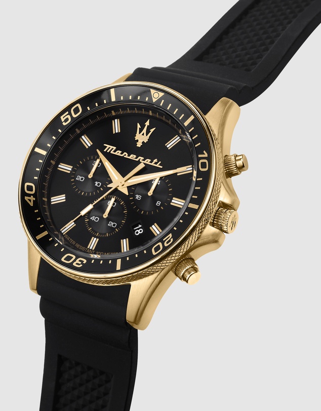 Maserati - Sfida 44mm Black Stainless Steel Chronograph Watch