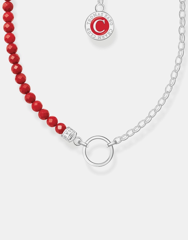 THOMAS SABO - Member Charm Necklace with Red Beads