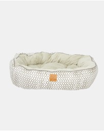 Mog & Bone - 4 Seasons Reversible Circular Dog Bed - Mocha Wave