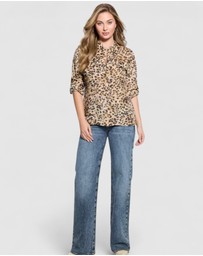 GUESS - Cheetah Print Enora Equipment Shirt